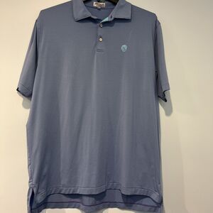 Peter Millar Shirt Mens XL Polo Summer Comfort Blue Striped Performance